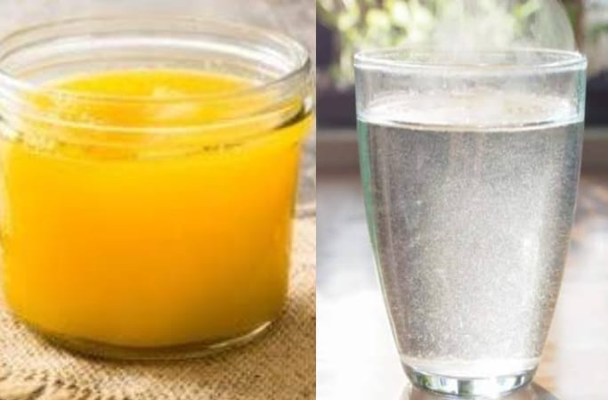 Ghee with Warm Water