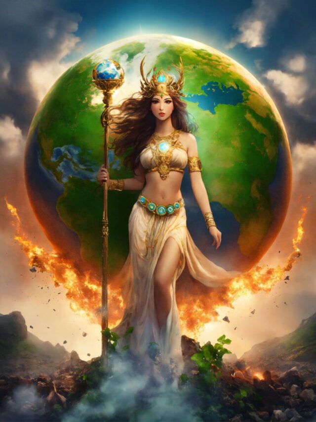 (Goddess of climate change) destroy the Earth