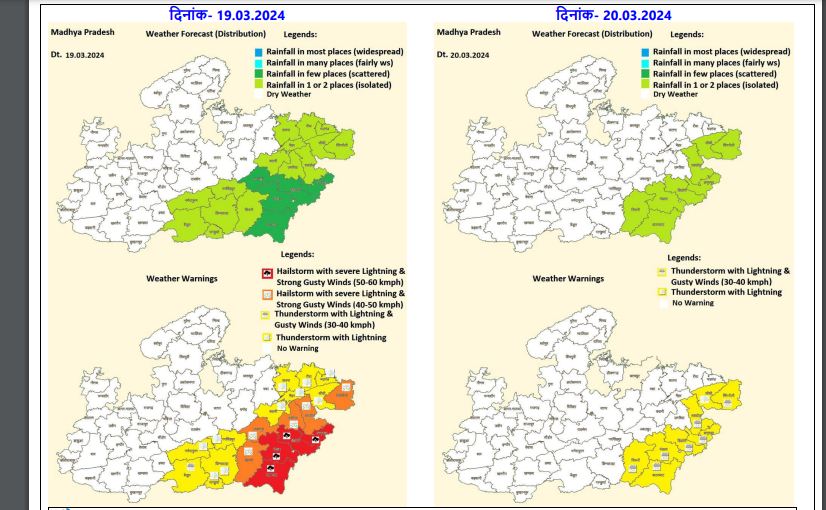 MP Weather Update : बदले मौसम के मिजाज, आज भी एक दर्जन से ज्यादा जिलों में बारिश-बिजली का अलर्ट, गिरेंगे ओले, चलेगी तेज हवा