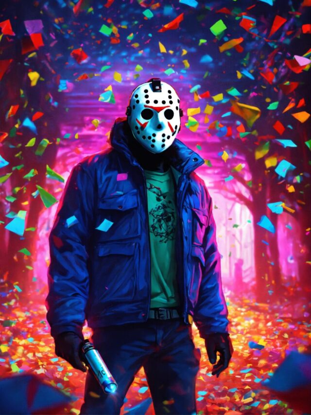 Perfect focus Jason Voorhees confetti neon flashli (1)