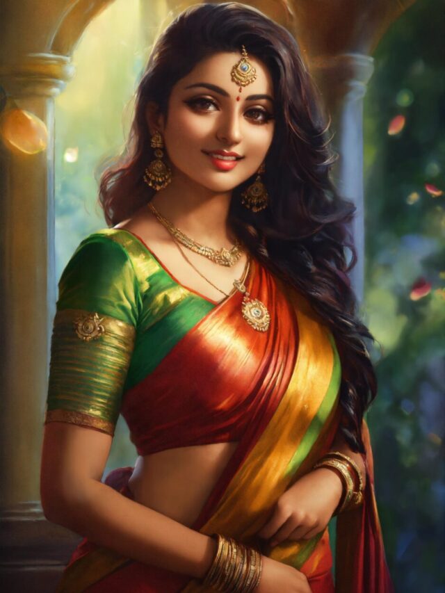 Sneha wearing saree