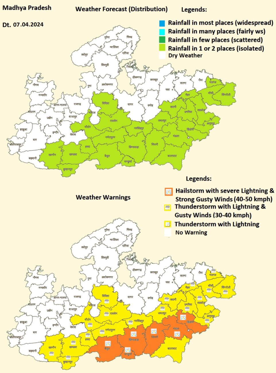 MP Weather: अगले 3 दिन तक वर्षा, छाए रहेंगे बादल, 30 से ज्यादा जिलों में बारिश-ओले का अलर्ट, बिजली-तेज हवा, जानें पूरे हफ्ते का हाल