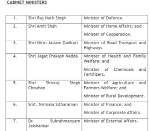 Modi 3.0 Cabinet
