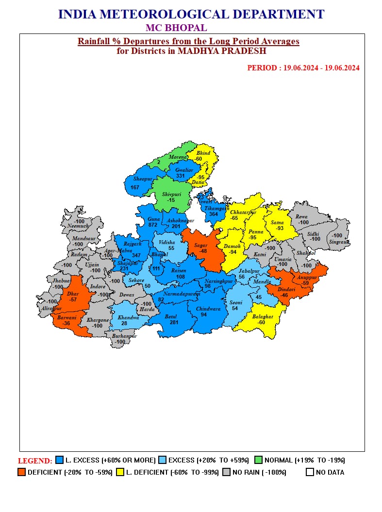 मध्य प्रदेश के 22 जिलों में आज तेज बारिश-आंधी-बिजली का अलर्ट, इन शहरों में सताएगी गर्मी, मानसून की दस्तक जल्द, IMD का ताजा पूर्वानुमान