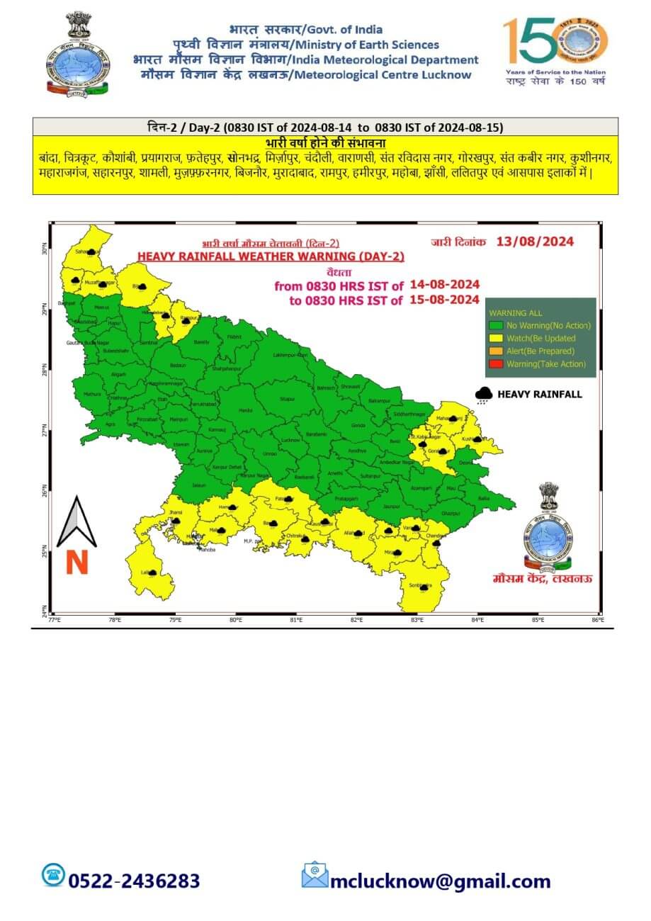 UP Weather : आज 25 जिलों में गरज चमक के साथ बारिश की चेतावनी, मेघगर्जन-वज्रपात और तेज हवा के आसार, जानें पूरे हफ्ते के मौसम का हाल