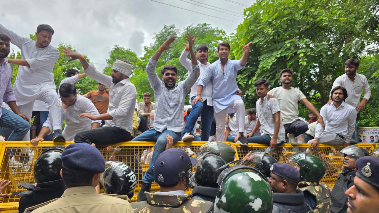 Youth Congress and NSUI protest