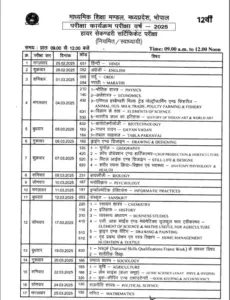 MP Board Time Table: एमपी बोर्ड की 10वीं-12वीं परीक्षा का टाइम टेबल हुआ जारी, इस तारीख से शुरू होगी परीक्षा, पढ़ें यह खबर