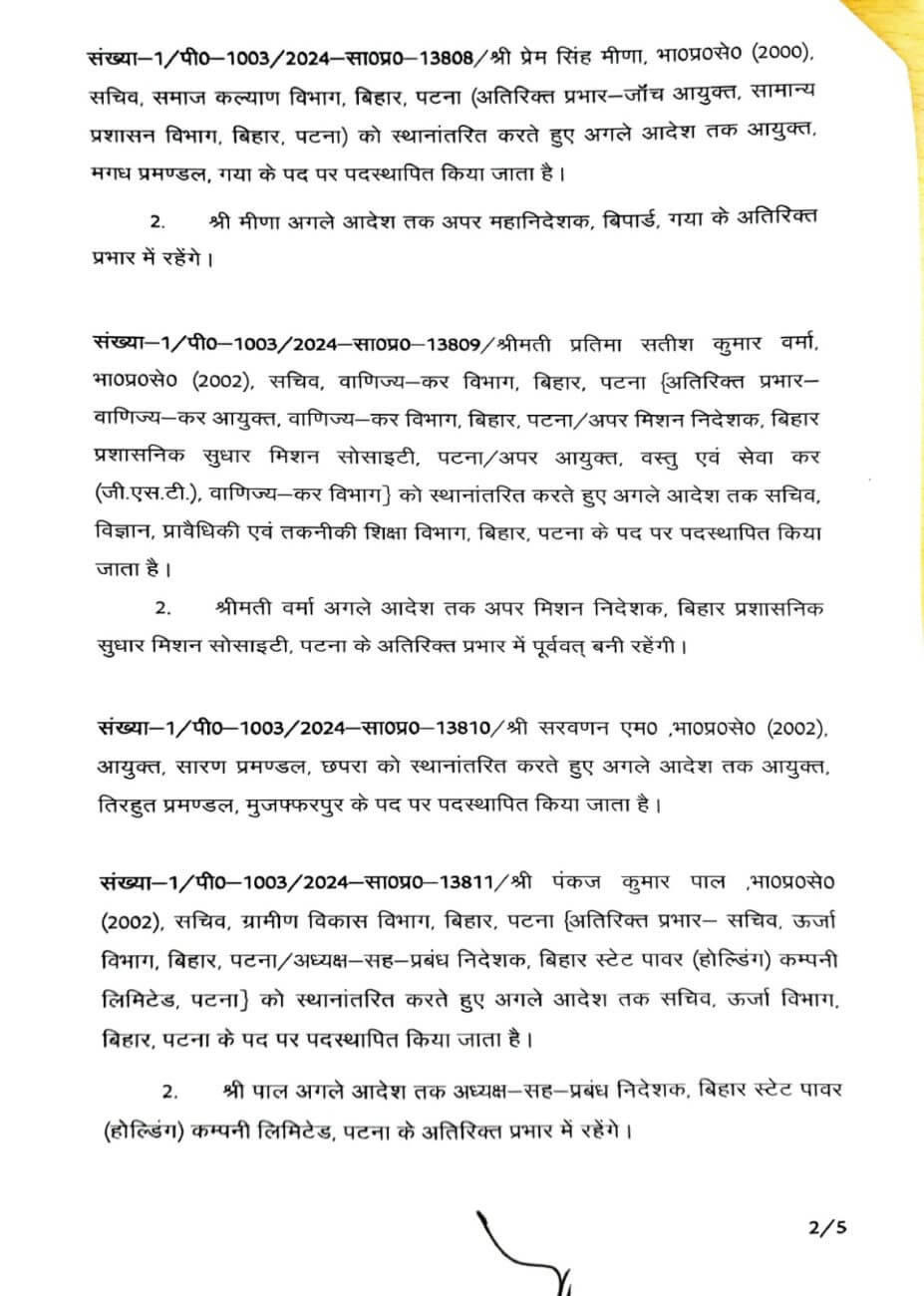 IAS Transfer : ब्यूरोक्रेसी में बड़ा फेरबदल, 16 आईएएस अफसर फिर इधर से उधर, अतिरिक्त प्रभार, जानें किसे क्या सौंपी जिम्मेदारी?