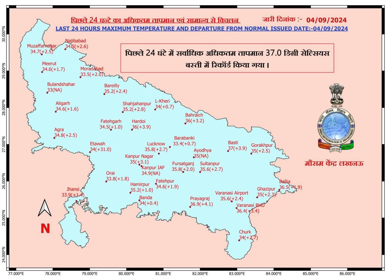 UP Weather: अगले 24 घंटे में एक्टिव होगा मानसून, कई जिलों में गरज चमक के साथ तेज बारिश का अलर्ट, पढ़े मौसम विभाग का नया अपडेट