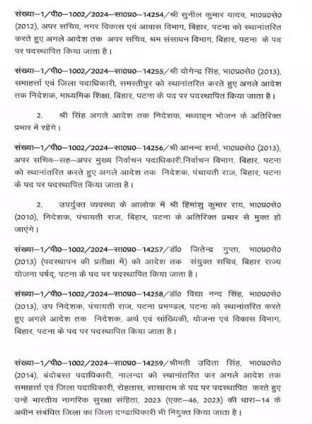 IAS Transfer : नौकरीशाही में फिर फेरबदल, राज्य में बड़े पैमाने पर आईएएस अफसरों के तबादले, 12 जिलों के डीएम बदले, आदेश जारी, देखें लिस्ट