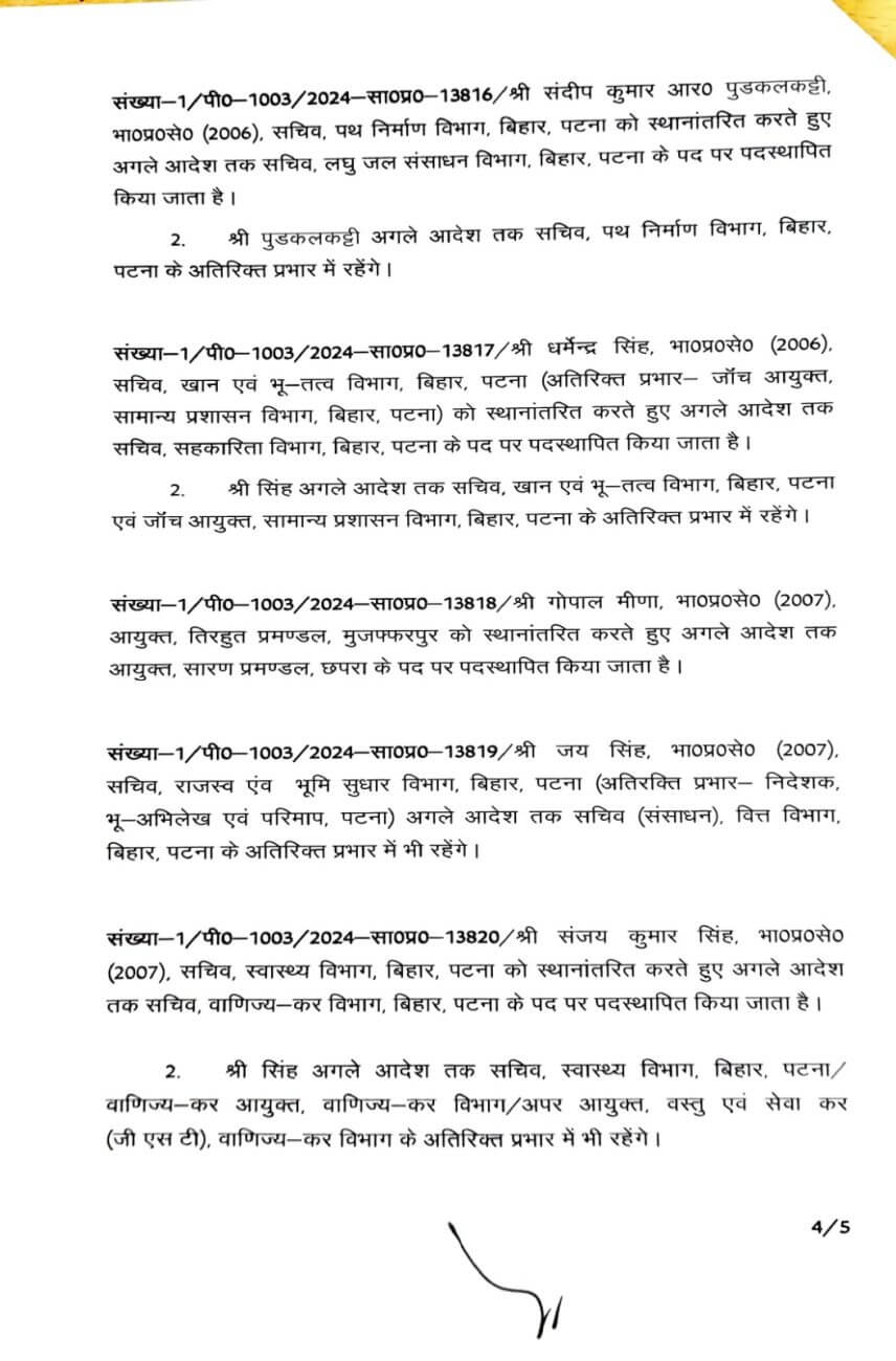 IAS Transfer : ब्यूरोक्रेसी में बड़ा फेरबदल, 16 आईएएस अफसर फिर इधर से उधर, अतिरिक्त प्रभार, जानें किसे क्या सौंपी जिम्मेदारी?