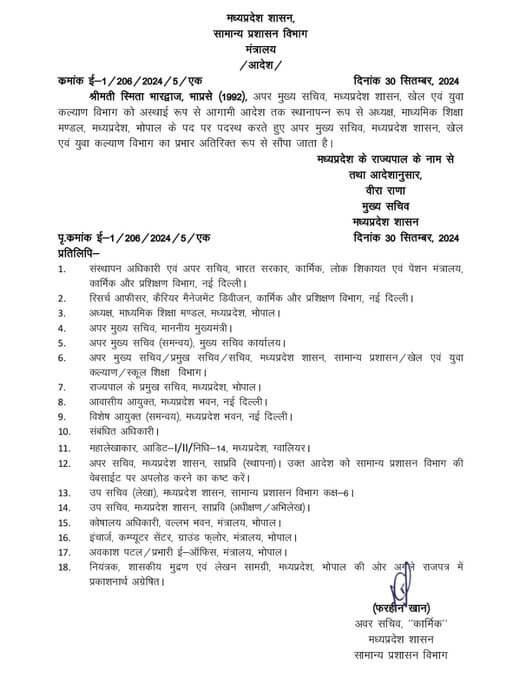 IAS Transfer : बड़ा बदलाव, 4 आईएएस समेत कई अफसर इधर से उधर, जानें किसे क्या सौंपी जिम्मेदारी?