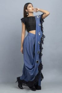 denim sarees