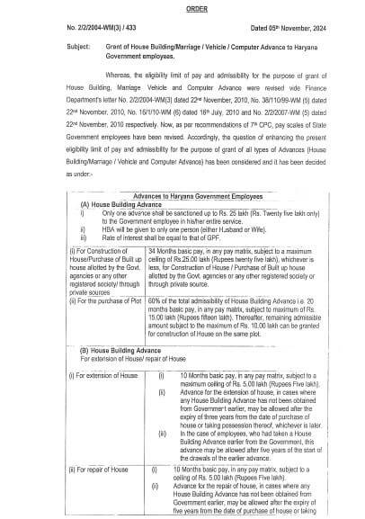 DA Hike के बाद सरकारी कर्मचारियों को एक और तोहफा, अब मिलेगा 25 लाख तक एडवांस लोन, ये रहेंगे नियम, आदेश जारी