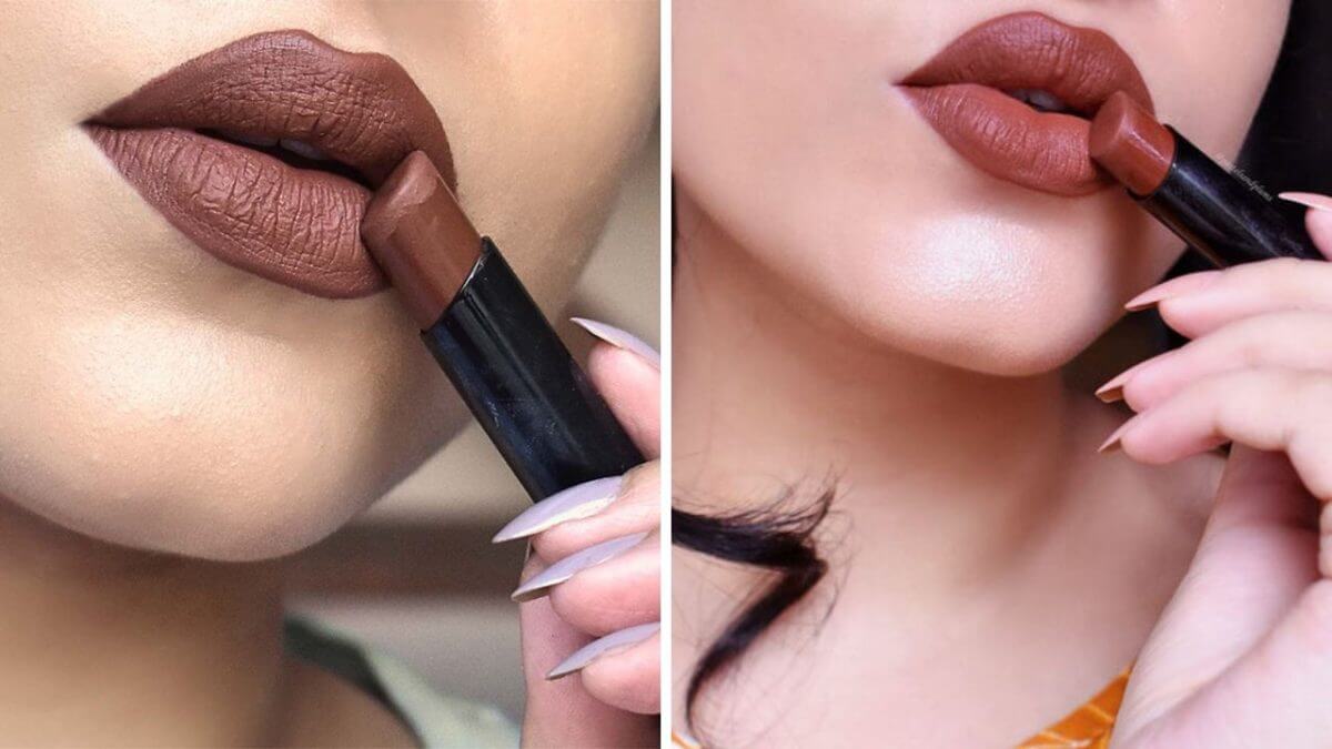 brown lipstick