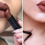 brown lipstick