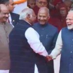 PM Modi and Mallikarjun Kharge Handshake