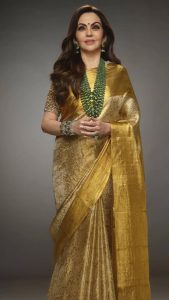 golden saree