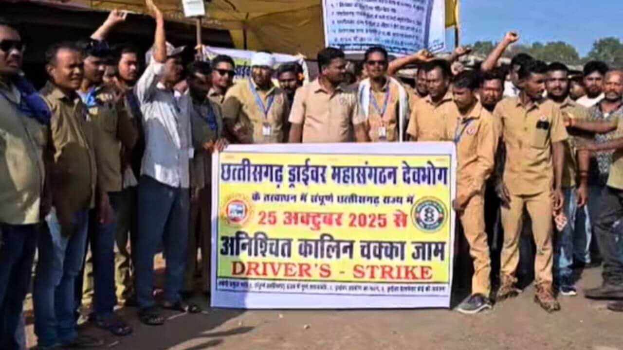 Chhattisgarh drivers strike Chhattisgarh drivers' strike