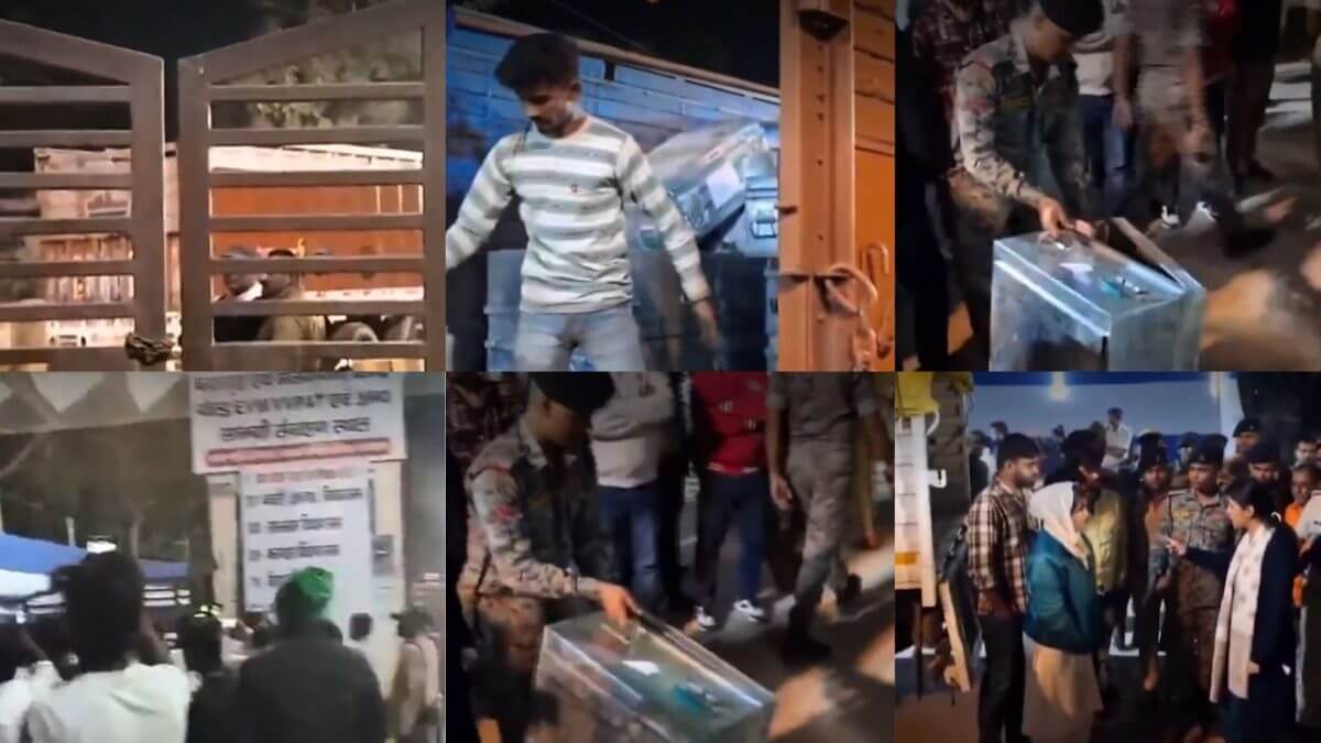 Bihar elections Truck full of duplicate EVM